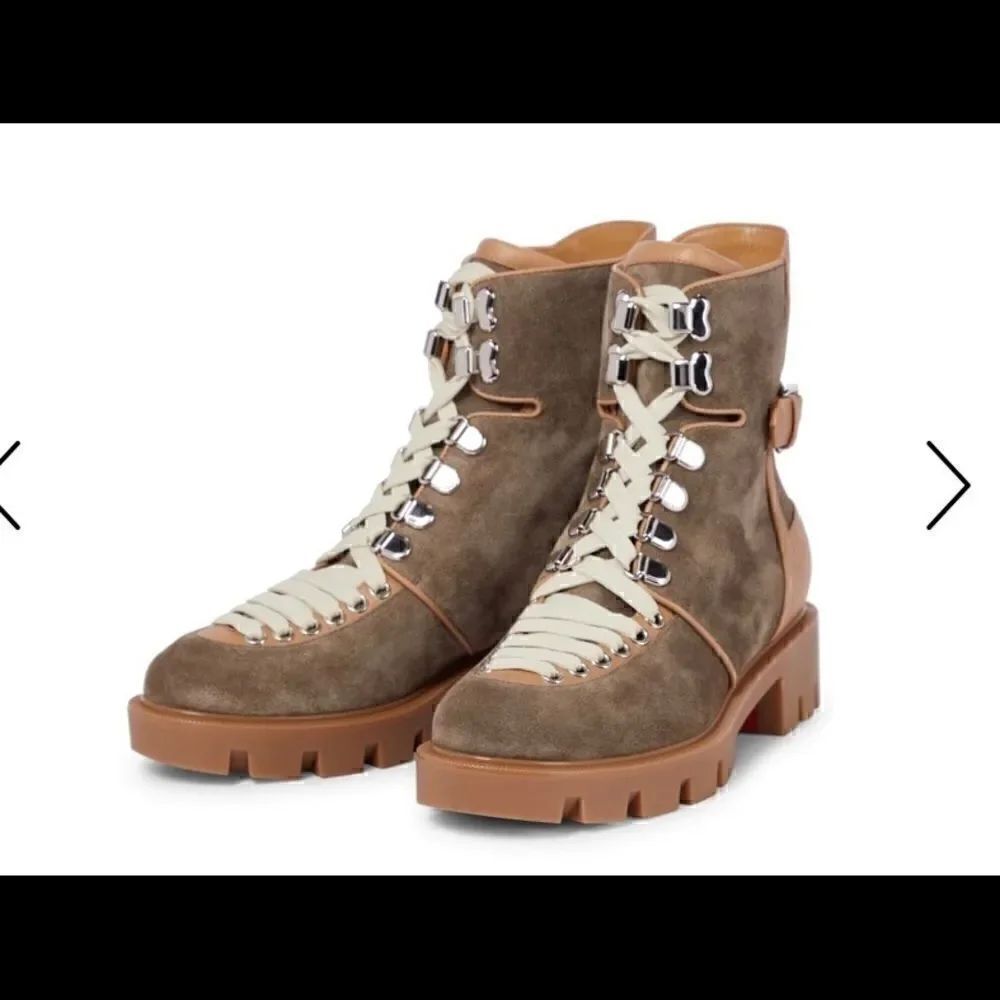 [christian louboutin] bnib macadamia hiking boots